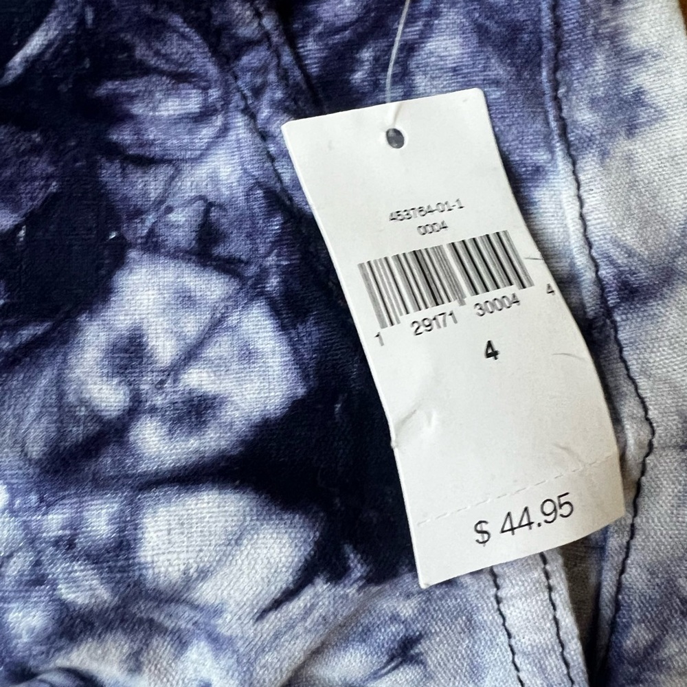 NWT Gap Indigo Tie Dye Linen Blend Shorts - Picture 3 of 6